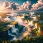 Arco-íris nas Cataratas do Iguaçu | Imagens de IA